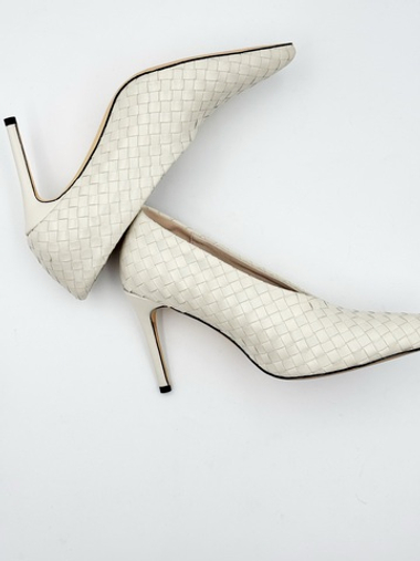 Туфли из плетеной кожи BARBARA MILK