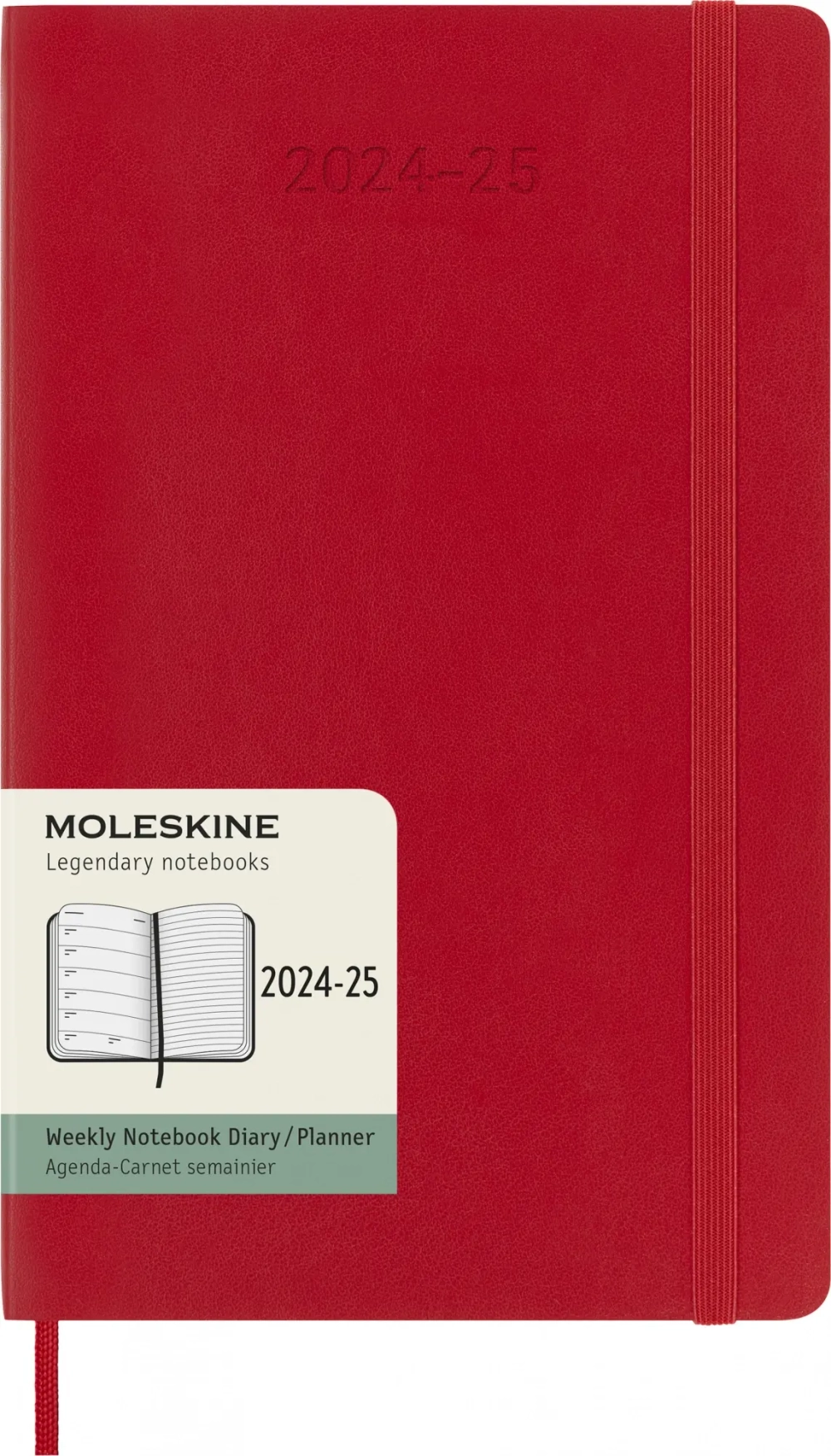 Еженедельник на 2025-2026 гг Moleskine Academic Soft WKNT (DSF218WN3) 13х21 см, мягкая обложка, красный