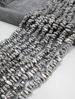 Гематит крошка 8*2.5мм, темное серебро