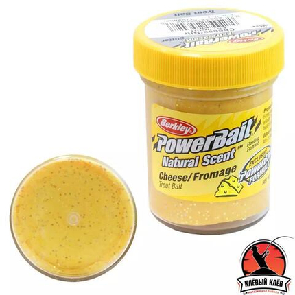 Паста форелевая Berkley Powerbait Natural Scent Glitter Trout Bait (50 г) Cheese Glitter