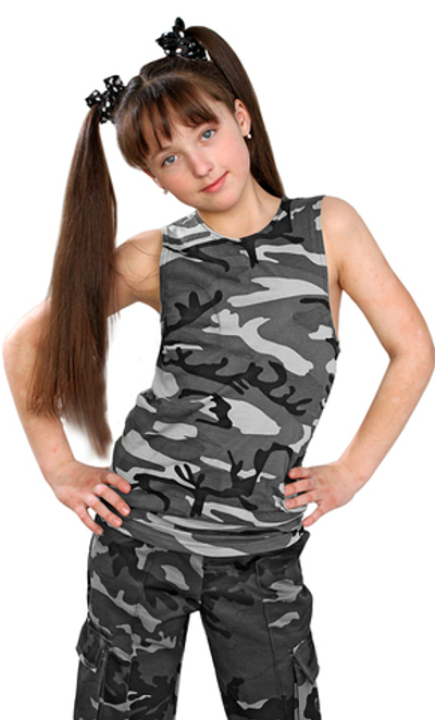 Майка детская серый КМФ