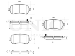 Колодки тормозные диск. задние UNIO BRP-20055
