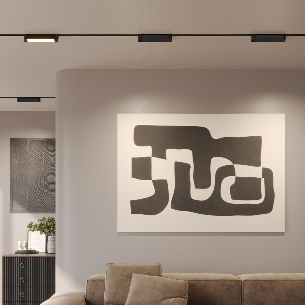 359791 PORT NT25 236 черный Светильник однофазный двухжильный трековый с переключ. цв. температуры IP20 LED 12W 180-265V 2700К/3200К/4000К ITER