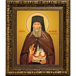 Назарий чудотворец Валаамский, Саровский (Кондратьев) преподобный. Икона на холсте.