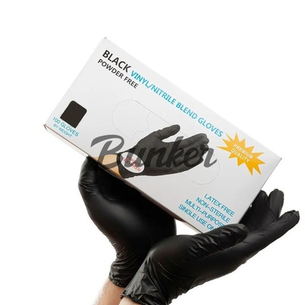 Перчатки винилнитриловые черные L