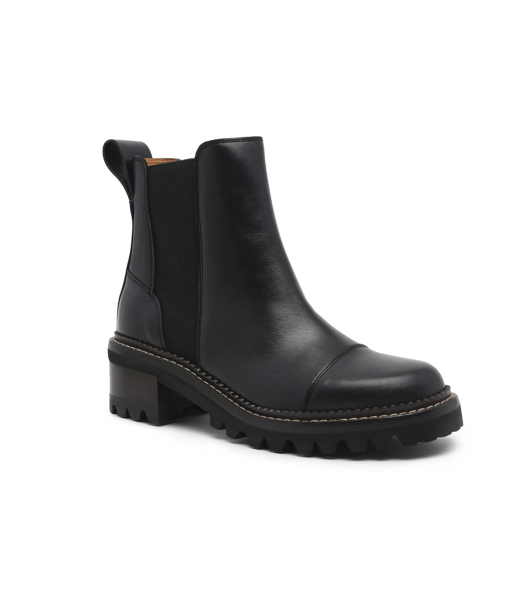 Кожаные ботильоны mallory See By Chlo\u00e9 - черный(SB33082A 14000)