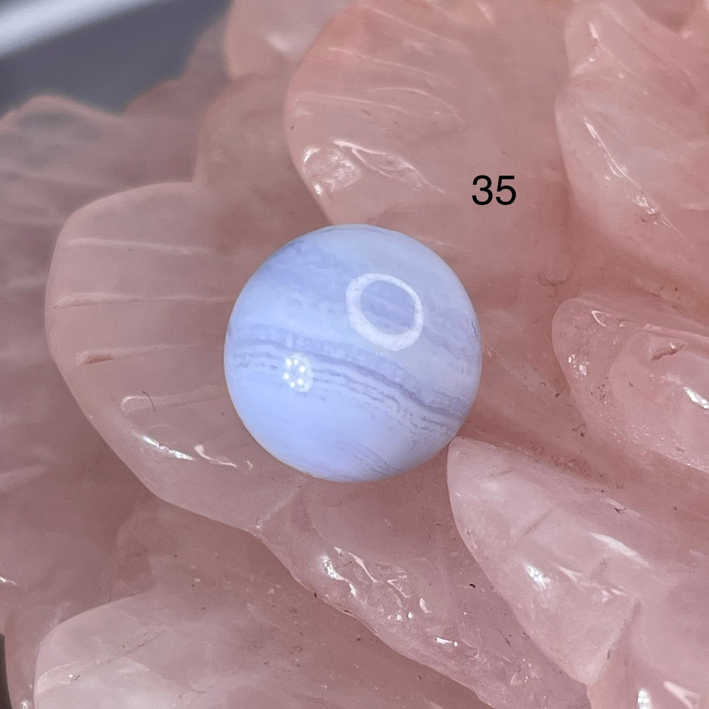 54642  Агат голубой Сапфирин Бусина 12,5мм