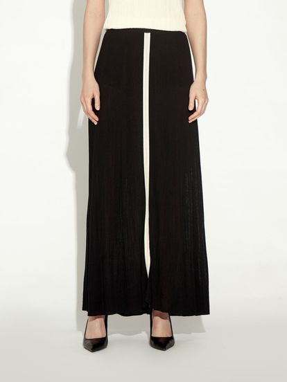 Женская юбка черного цвета из шелка и вискозы - фото 3