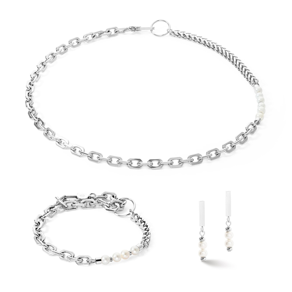 Серьги-пусеты Coeur de Lion White-Silver 1120/21-1417