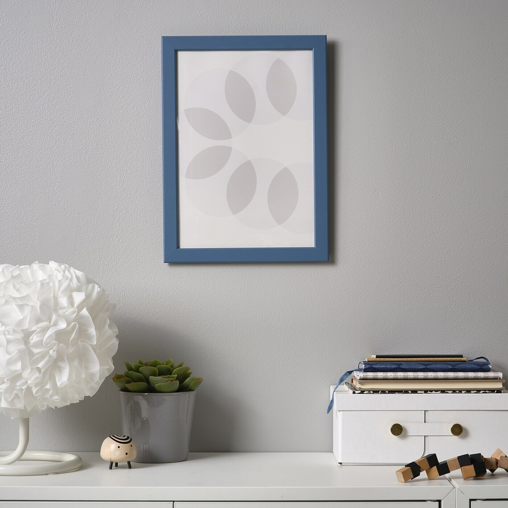 IKEA FISKBO  (ИКЕА ФИСКБО)  -  Рамка, темно-серо-голубая, 21x30 см