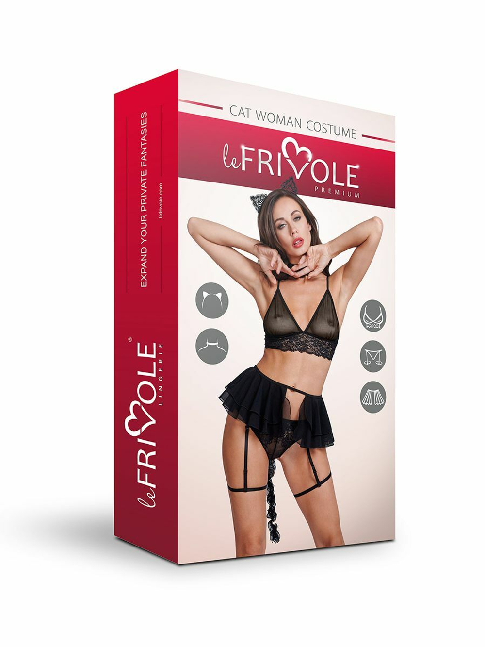 Костюм Игривой кошечки Le Frivole черный S/M