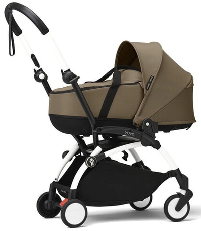 Коляска для новорожденных Stokke YOYO3 Newborn Shell 0+ рама белая White Toffee