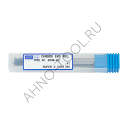 Фреза твердосплавная   8мм (L=100, l=25, хв=8) Z4 45° по закаленной стали BRHM-4EL-D8.0 HRC65 AHNO