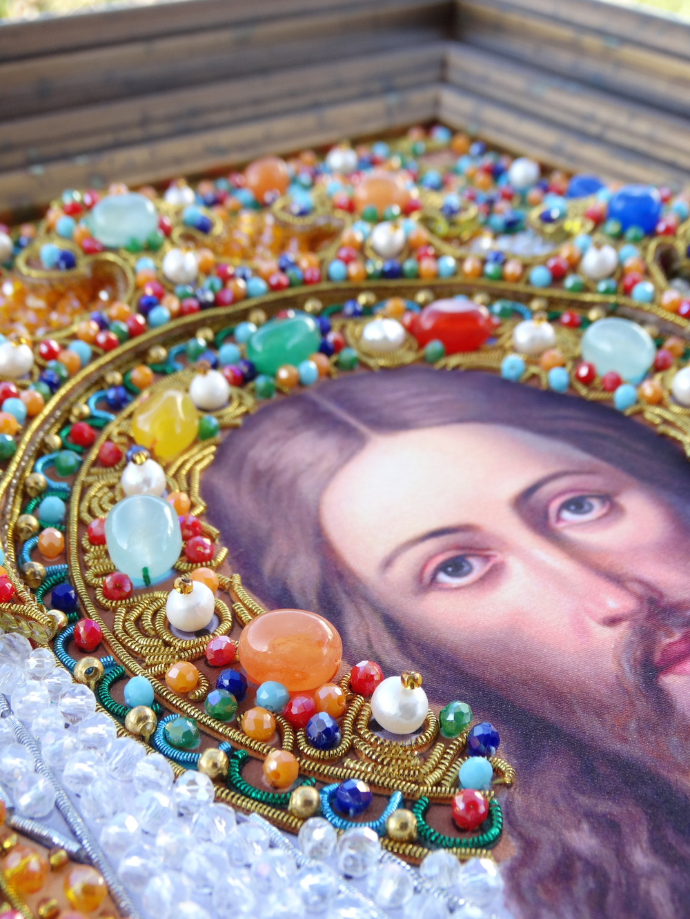 Принт-И21б Ткань с нанесенной авторской схемой Спас нерукотворный (+инструкция)