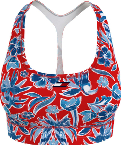 ТОП теннисный Tommy Hilfiger Mid Intensity Floral AOP Bra - island print