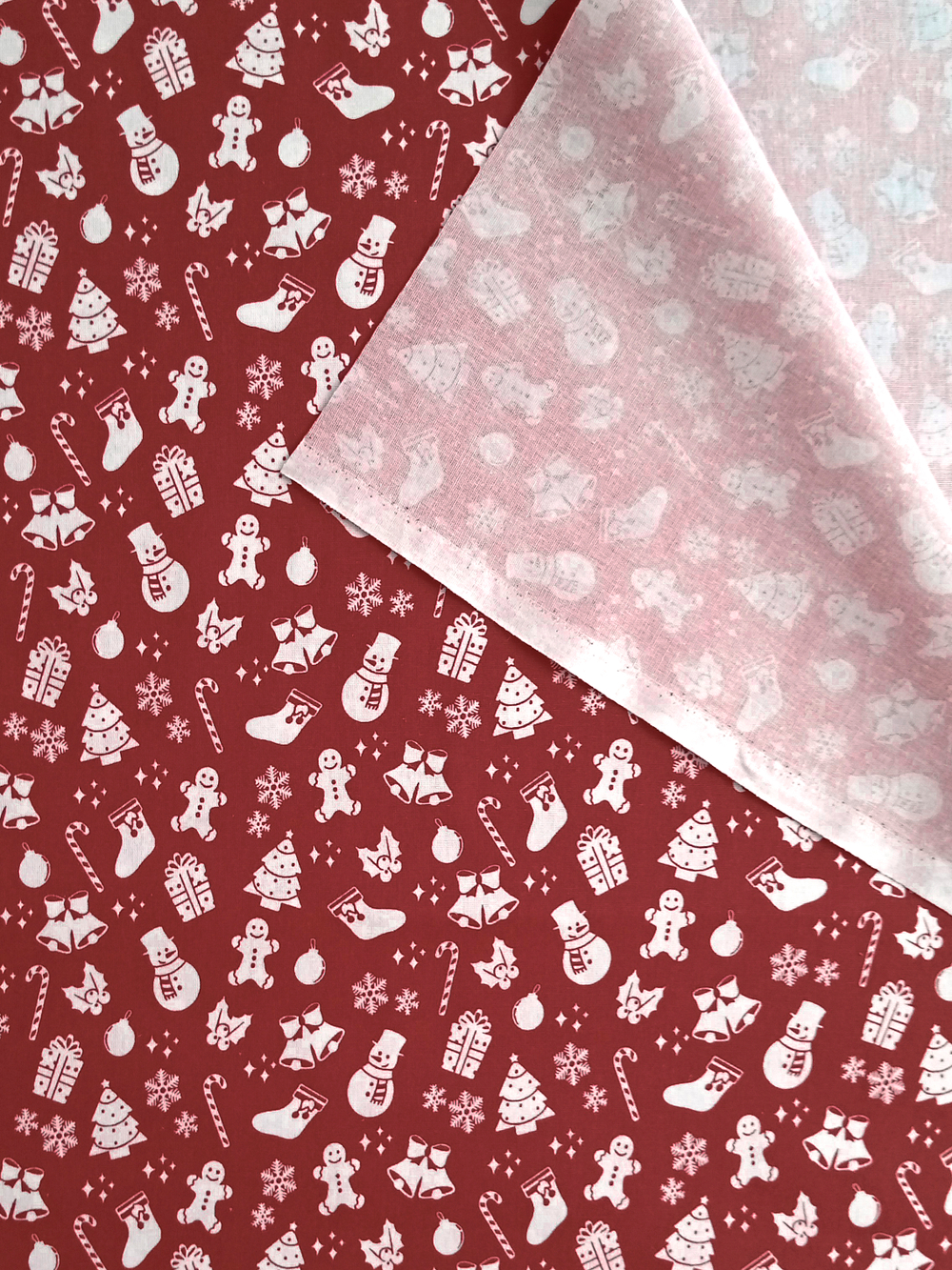 Ткань бязь плательная, рис. "Новогодний рисунок", ширина 150 см, арт. 582