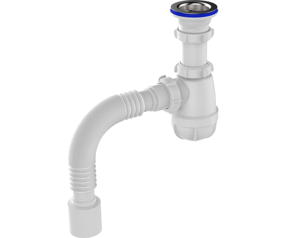 СИФОН ДЛЯ КУХНИ 1 1\2 х 40 С ГИБКОЙ ТРУБОЙ 40х40\50 В011530