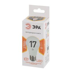 Лампочка светодиодная ЭРА STD LED A60-17W-827-E27 E27 / Е27 17Вт груша теплый белый свет | Лампы cветодиодные Груша (A)