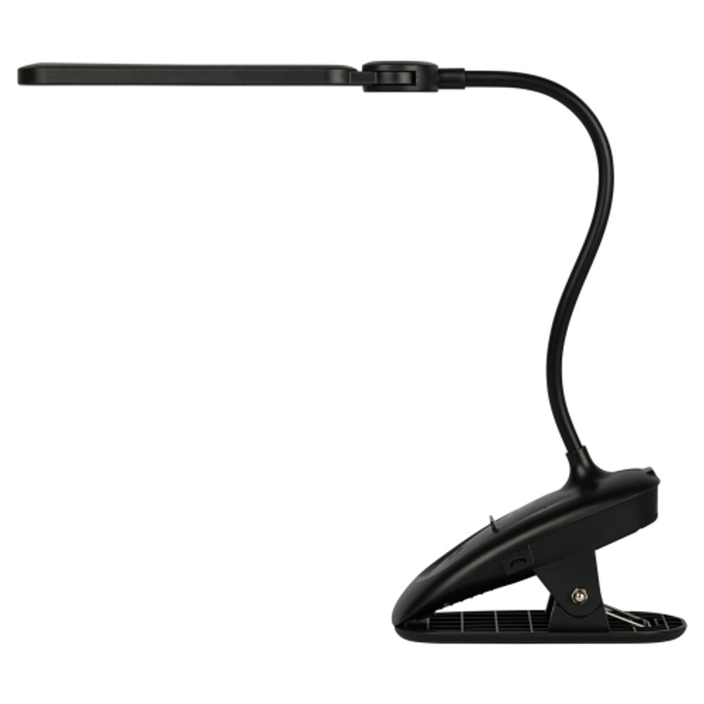 Настольный светильник ЭРА NLED-512-6W-BK светодиодный аккумуляторный на прищепке черный | Светодиодные настольные лампы