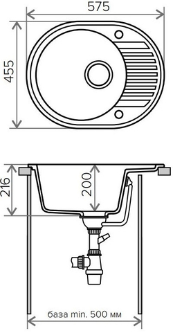 Мойка TOLERO R-122 бежевый №101