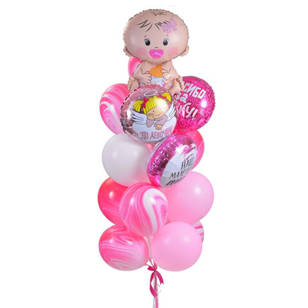 Воздушный сет на выписку девочки