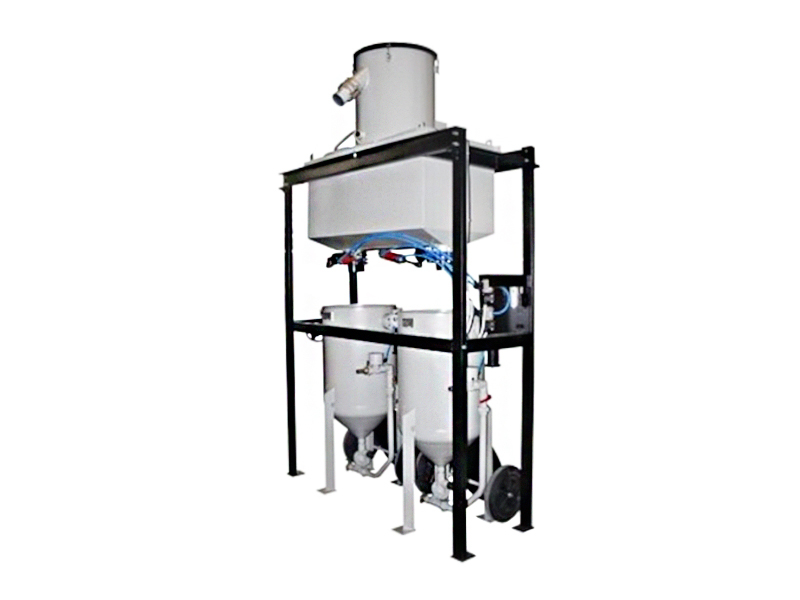 Циклон-сепаратор для очистки абразива с бункером для ссыпания 1м3 на 2 пескоструйных аппарата