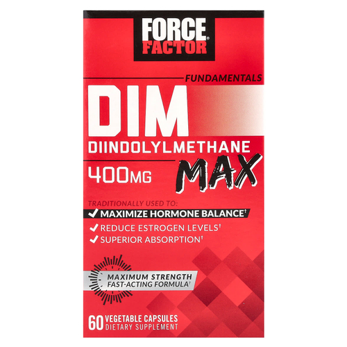 Force Factor, Fundamentals, DIM Max, 60 вегетарианских капсул