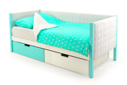 Детская кровать-тахта мягкая Бельмарко Svogen мятно-белый