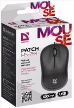 Мышь проводная DEFENDER Patch MS-759 USB чёрная