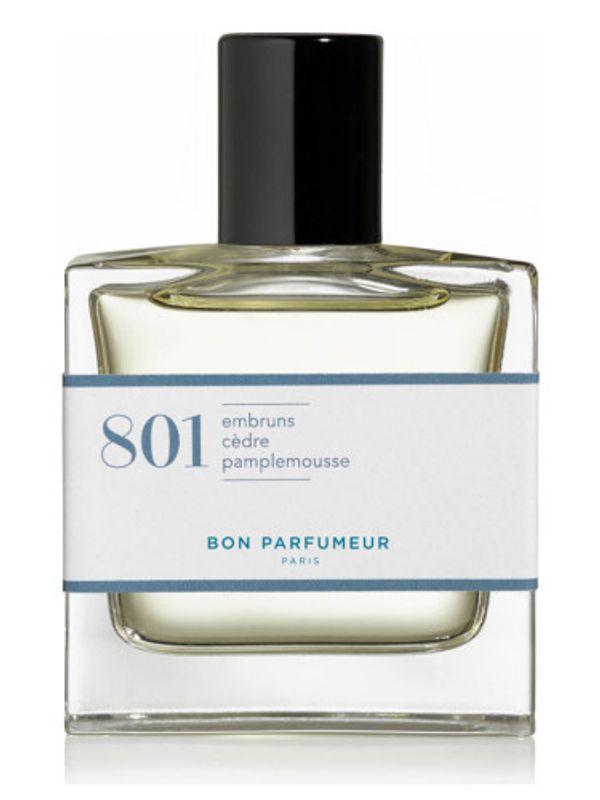 Bon Parfumeur 801 sea spray, cedar, grapefruit