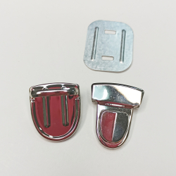 Замок-защелка на зажимах 40*30 Серебро