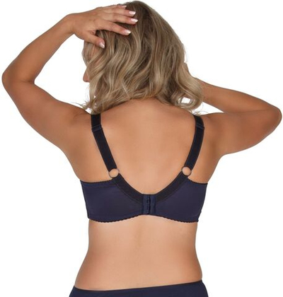 Темно-синий бюстгальтер с мягкой чашкой из кружева с «ресничками» (Размер: 85D) (Цвет: темно-синий)