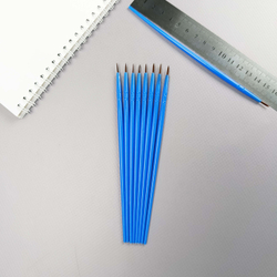 К021 Кисть 1H, синтетика (17 см, синяя, без металла)