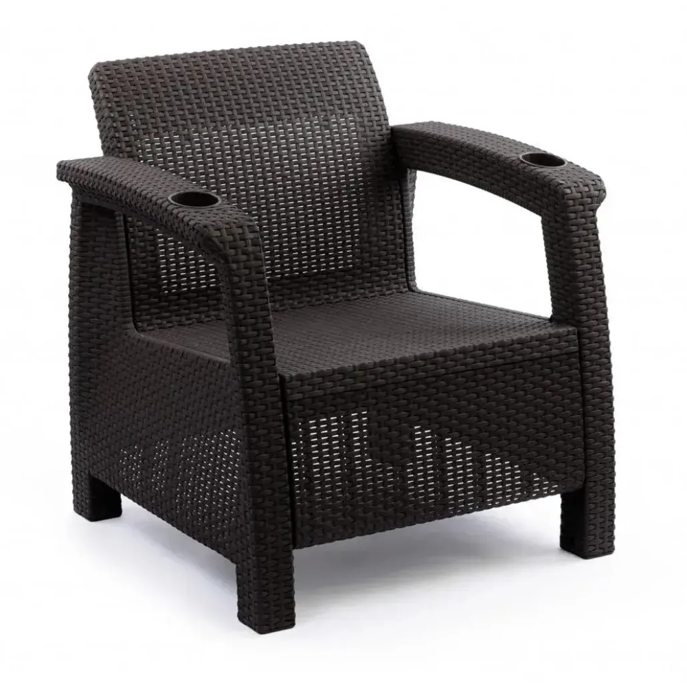 Кресло Ротанг-плюс 730х790мм (мокко) (без подушки)