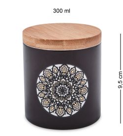 TJ-13/1 Керамическая банка мал. с крышкой из бамбука