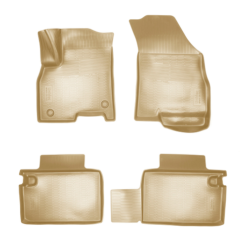 Ковры в салон Norplast/Unidec для Chery Tiggo 8 Pro MAX (2022-), Бежевый, 1,2 ряд, арт.NPA11-C11-743-3-B