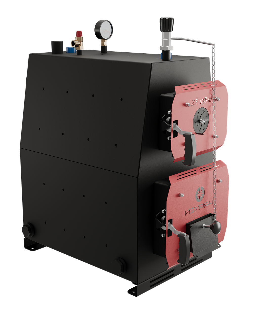 Твердотопливный котел длительного горения Изуран-50 на 50 кВт. Отапливаемое помещение до 1350 куб.м. Производитель - Изуран