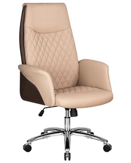Офисное кресло для руководителей DOBRIN LEONARD, коричнево-бежевый