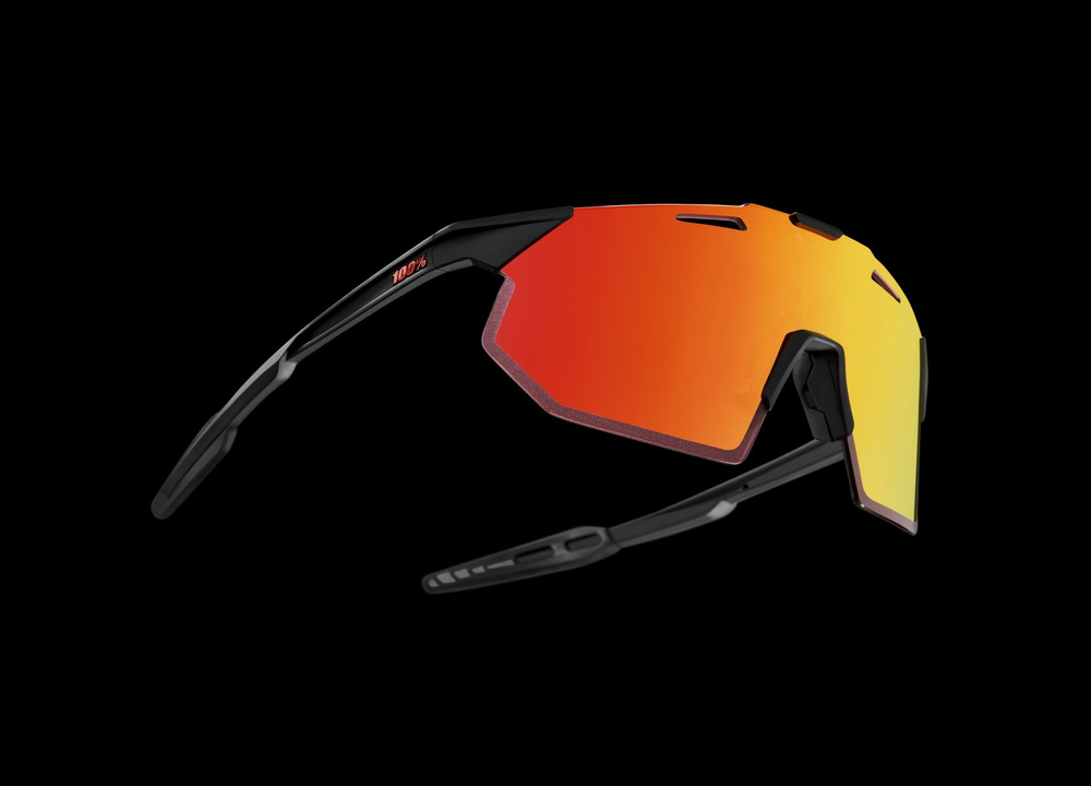 Спортивные очки 100% HYPERCRAFT SQ Soft Tact Black - HiPER Red Mirror Lens