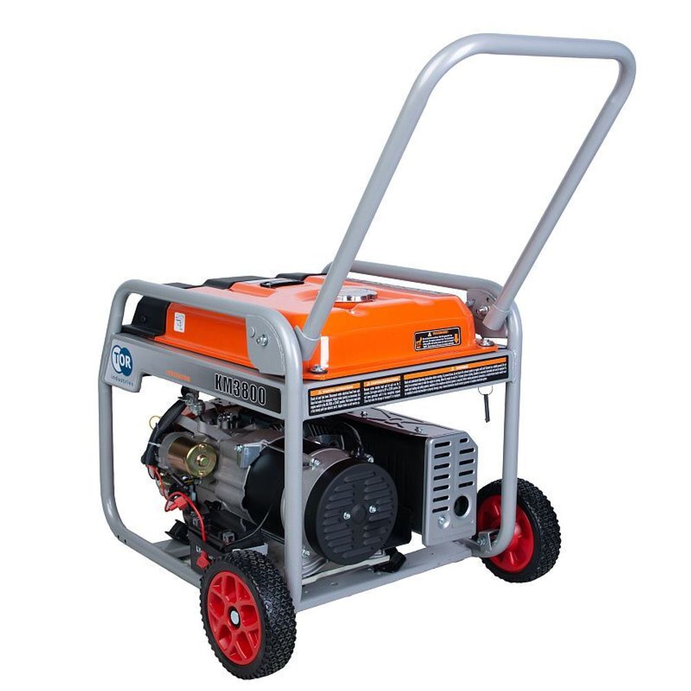 Генератор бензиновый TOR KM3800H - [2.5 кВт / 220V] эл. пуск, колеса