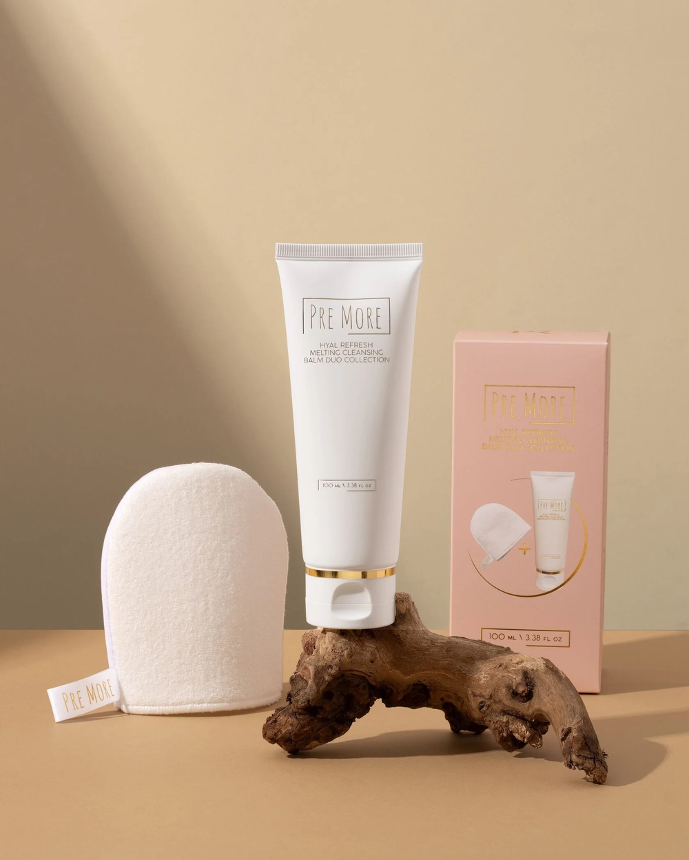 Pre More щербет для снятия макияжа+рукавичка Hyal Refresh Melting Cleansing Balm Duo Collection