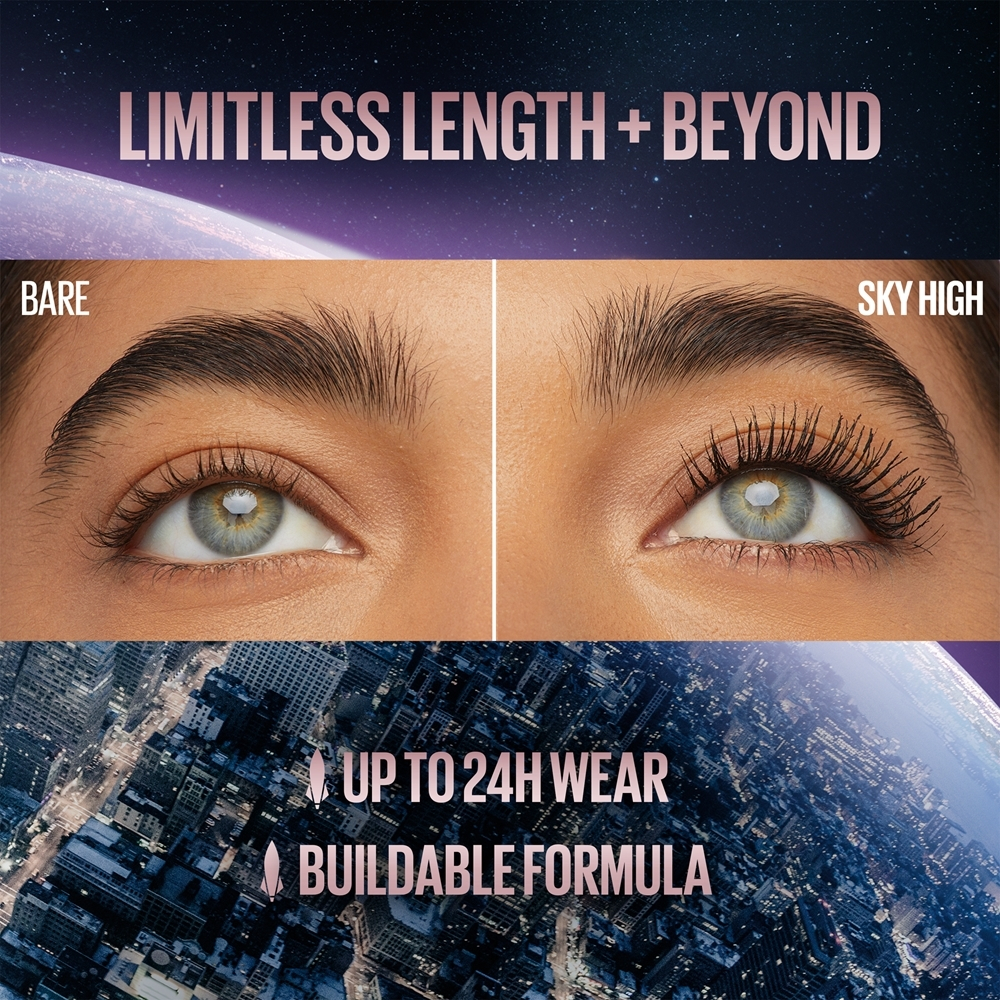 MAYBELLINE NEW YORK Lash Sensational Sky High - Уплотняющая и удлиняющая тушь для ресниц, 7,2 ml