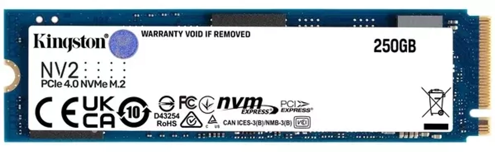 Твердотельный накопитель 250Gb SSD Kingston NV2 M.2 SNV2S/250G RTL