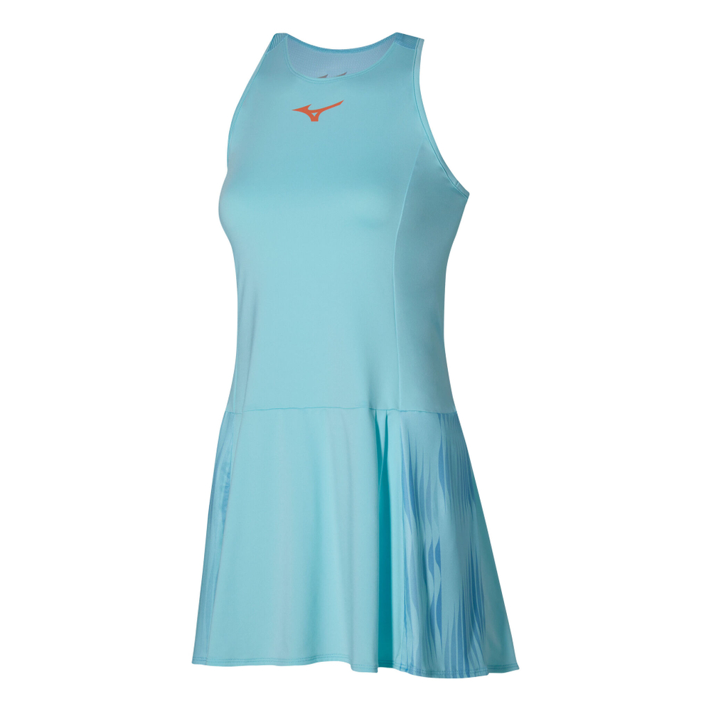 Женская теннисное платье Mizuno Printed Dress Women - Blue, Orange