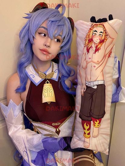 Мини дакимакура Кеджуро Ренгоку из Клинок, рассекающий демонов арт. M0475, 60х20 см