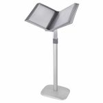 Демосистема напольная на 10 панелей, серые панели А4, регулируемая высота, STAFF, 238334