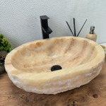 Раковина из оникса Erozy Yellow EO-62575 (51*38*15) 0095