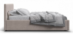 Ронда Кровать+ПМ 160 Велюр Монолит латте