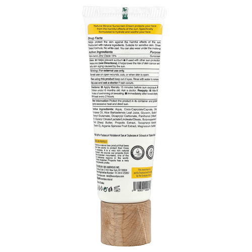 Bee & You, Натуральный минеральный солнцезащитный крем, для лица, 50+ SPF, 40 мл (1,35 жидк. Унции)