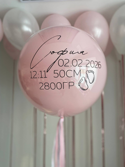 Воздушные гелиевые шары на выписку из роддома №4679